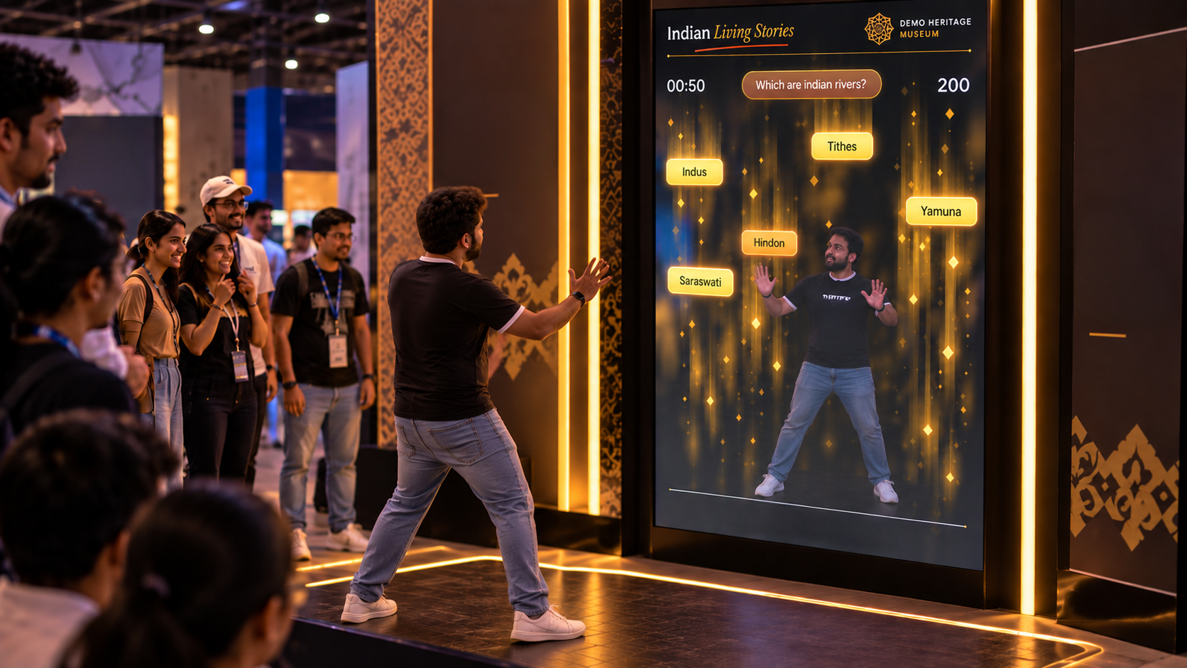 Gamification interactive installation
